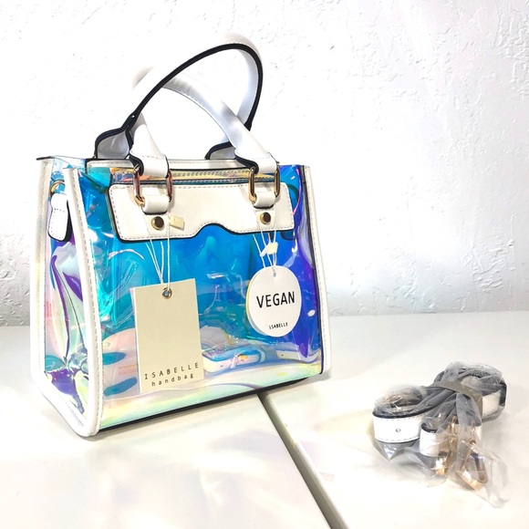 clear holographic purse